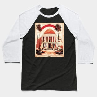 Abydos Temple Egypt Vintage Poster Tourism Baseball T-Shirt